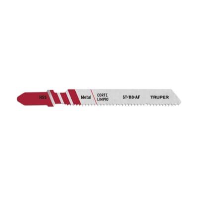 Blíster con 5 hojas de sierra 18 DPP zanco ´´T´´ corte recto metal Truper