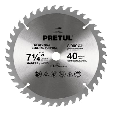 Disco para sierra circular 7 ¼