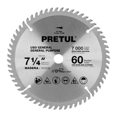 Disco para sierra circular 7 ¼