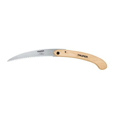 SERRUCHO PLEGABLE DE PODA HOJA CURVA 10' MANGO MADERA TRUPER