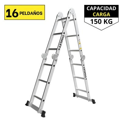 Escalera multiposicion 16 peldaños Stanley1
