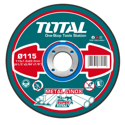 Disco de Corte p/Metal 115mmx1.2mm 4-1/2'' Total1