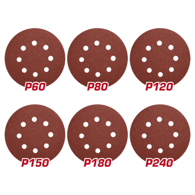 LIJAS CIRCULARES GRANO 60, 80, 120, 150, 180 Y 240 PARA LIJADORAS TOTAL
