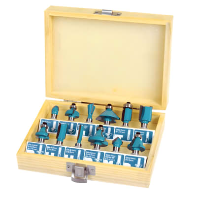 Set de Fresas 8mm 12pcs Para Ruteadora/Freseadora Total1