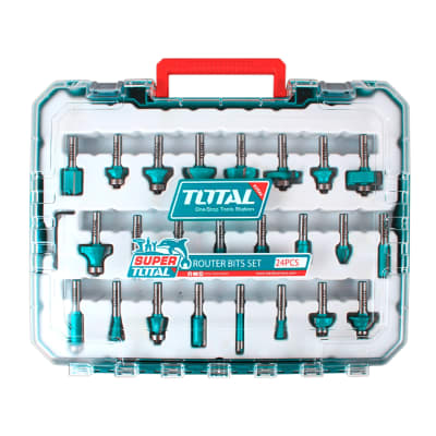 Set de Fresas 8mm 24pcs Para Ruteadora/Freseadora Total