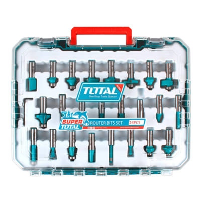 Set de Fresas 12mm 24pcs Para Ruteadora/Freseadora Total