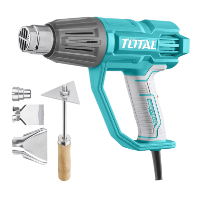 Pistola de calor graduable 2000w con accesorios Total