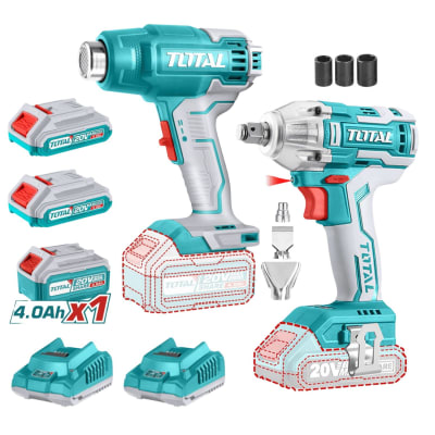 Pistola de calor 20v + Llave de impacto Total1