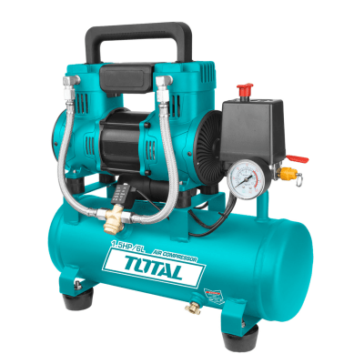 Compresora silenciosa 6 litros Total