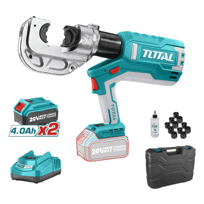 Crimpiadora hidraulica 120 Kn 20v + 2 baterias 4ah industrial Total1