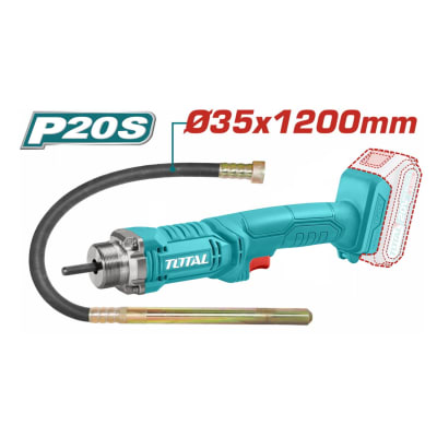 Vibrador de concreto 20v + batería 2 A.h + cargador y manguera Total1