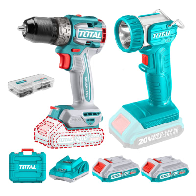 Taladro atornillador 60nm + Linterna Total