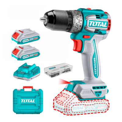 Taladro atornillador chuck metálico 60 Nm 20v Total