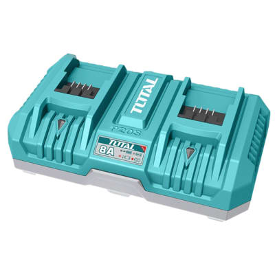 Cargador rápido 8ah doble para bateria 20v Total1