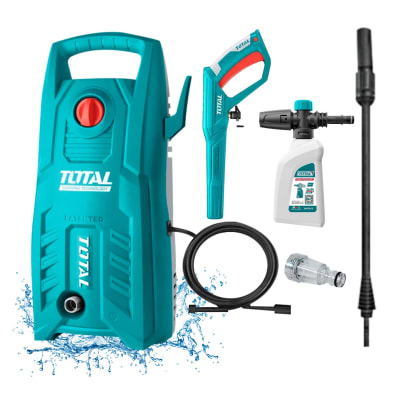 Hidrolavadora 1400w + shampunera Total1