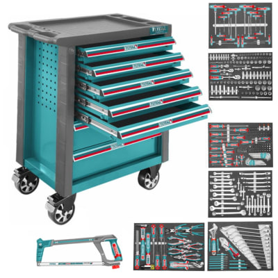Gabinete Metálico 7 Cajones + 328 Herramientas Total