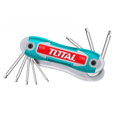 Llave Allen de Bolsillo 8 Funciones Punta Redonda 8pcs Total1
