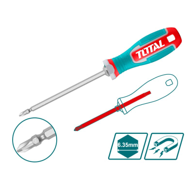 Desarmador 6.35x192mm 2 en 1 Magnetico Total1