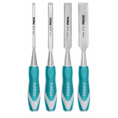 Juego de 4 formones mango comfort grip Total