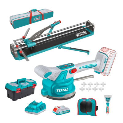 Cortador de Mayolica 100cm + Ventosa Vibradora 50kg 20v Total1