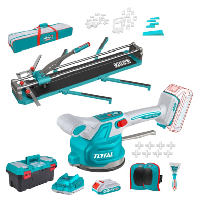 Cortador de Mayolica 120cm + Vibrador de Mayolica 50kg 20v Total