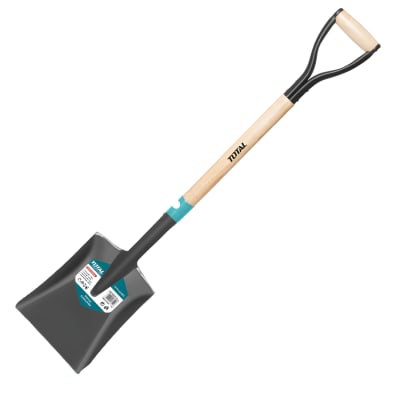 Pala cuadrada con mango de madera Total1