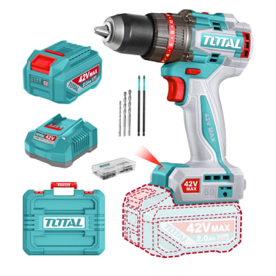 Taladro Percutor 69Nm + 1 Batería y Cargador 42v Total1