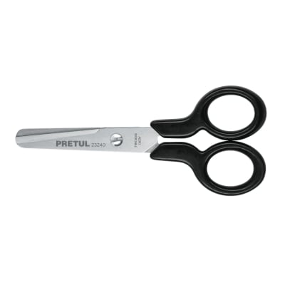 Tijera 4-1/2´´ de acero inoxidable punta roma escolar, Pretul1