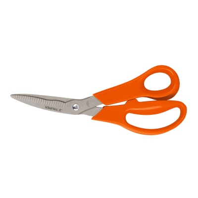 Tijera 8'' multiusos de acero inoxidable, cuchillas dentadas Truper1