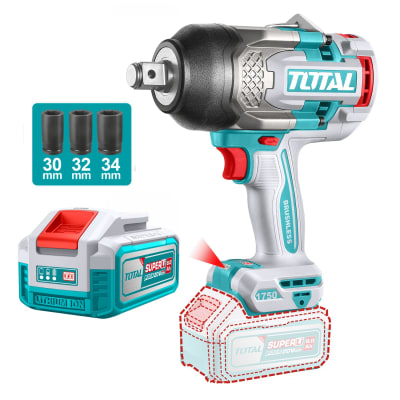 Llave de Impacto 3/4'' 1750N.m + 1 batería 8A.h 20v Total1