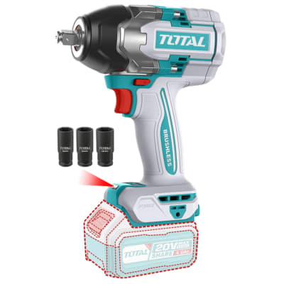 Llave de impacto 850nm solo cabezal Total