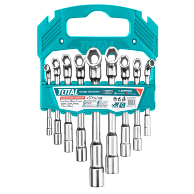 Juego de dados hexagonal en llave 9 piezas Total