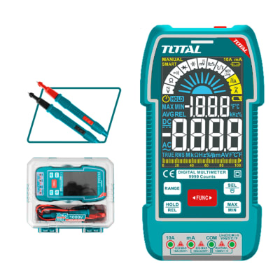 Multimetro Digital 1000V 6000 conteos RMS con maletin Total