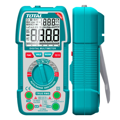 Multímetro Digital 6000 conteos RMS 1000V con maletin Total1
