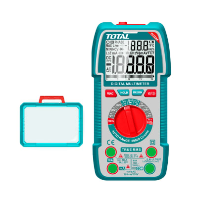Multimetro Digital 1000V 2000 conteos con maletin Total