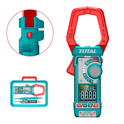Pinza Amperimetrica DC/AC 1000A 6000conteos con maletin Total1