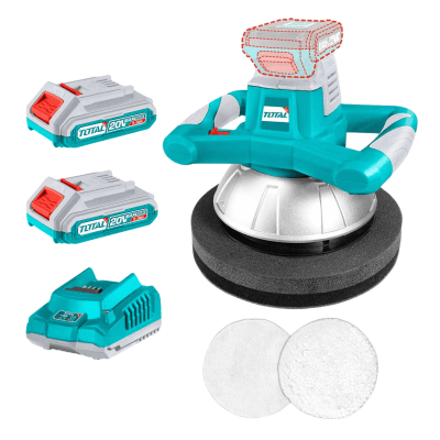 Pulidora orbital para auto 20v incluye 2 baterías 2ah Total