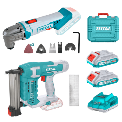 Combo clavadora 20v + herramienta multifunción 20v Total