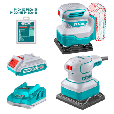 Lijadora orbital 20v + lijadora orbital 240w Industrial Total1