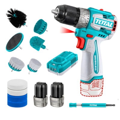 Combo Taladro Atornillador 16v 60Nm + Kit de Limpieza Total