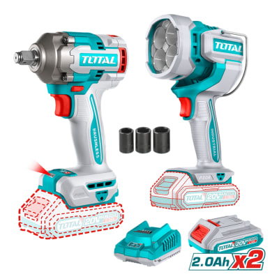 Combo Llave de Impacto 400nm + Linterna Total1