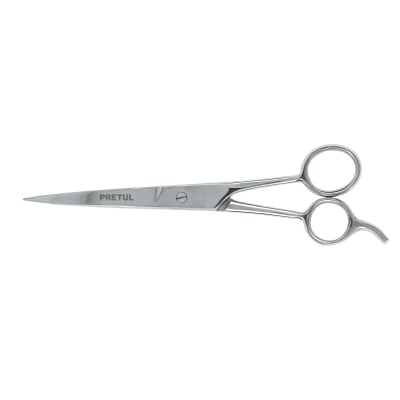Tijera 7-1/2´´ acero inox con gancho para estilista, Pretul