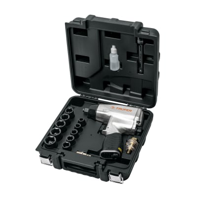 Kit de llave de impacto 1/2'' con estuche plástico Truper