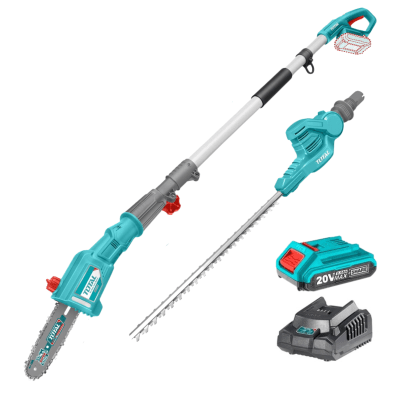 Desmalezadora para cortar ramas + cortasetos inalámbrico 20v total