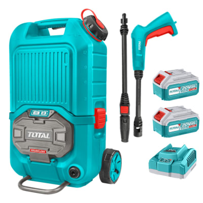 Hidrolavadora 4L/min 15Litros 80bar + 2 Baterias y Cargador 40v Total