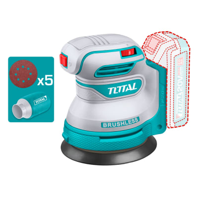 Lijadora Orbital Inalámbrica 12000RPM 5'' (solo cabezal) 20v Total