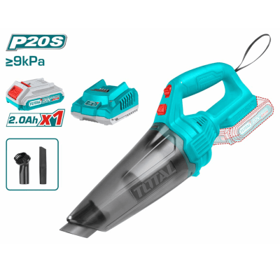 Aspiradora 0.5 litros 20v incluye bateria y cargador Total