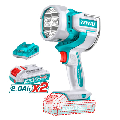 Linterna de Trabajo 20V 25000LM Industrial + 2 bat Total1
