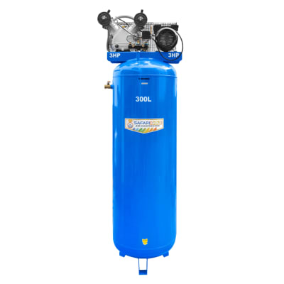 Compresora Vertical 300 Litros 3.0 HP Azul Safari1