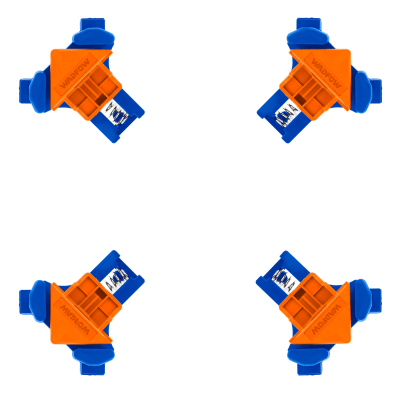 Set Prensa esquinera 4 piezas de plastico Wadfow1